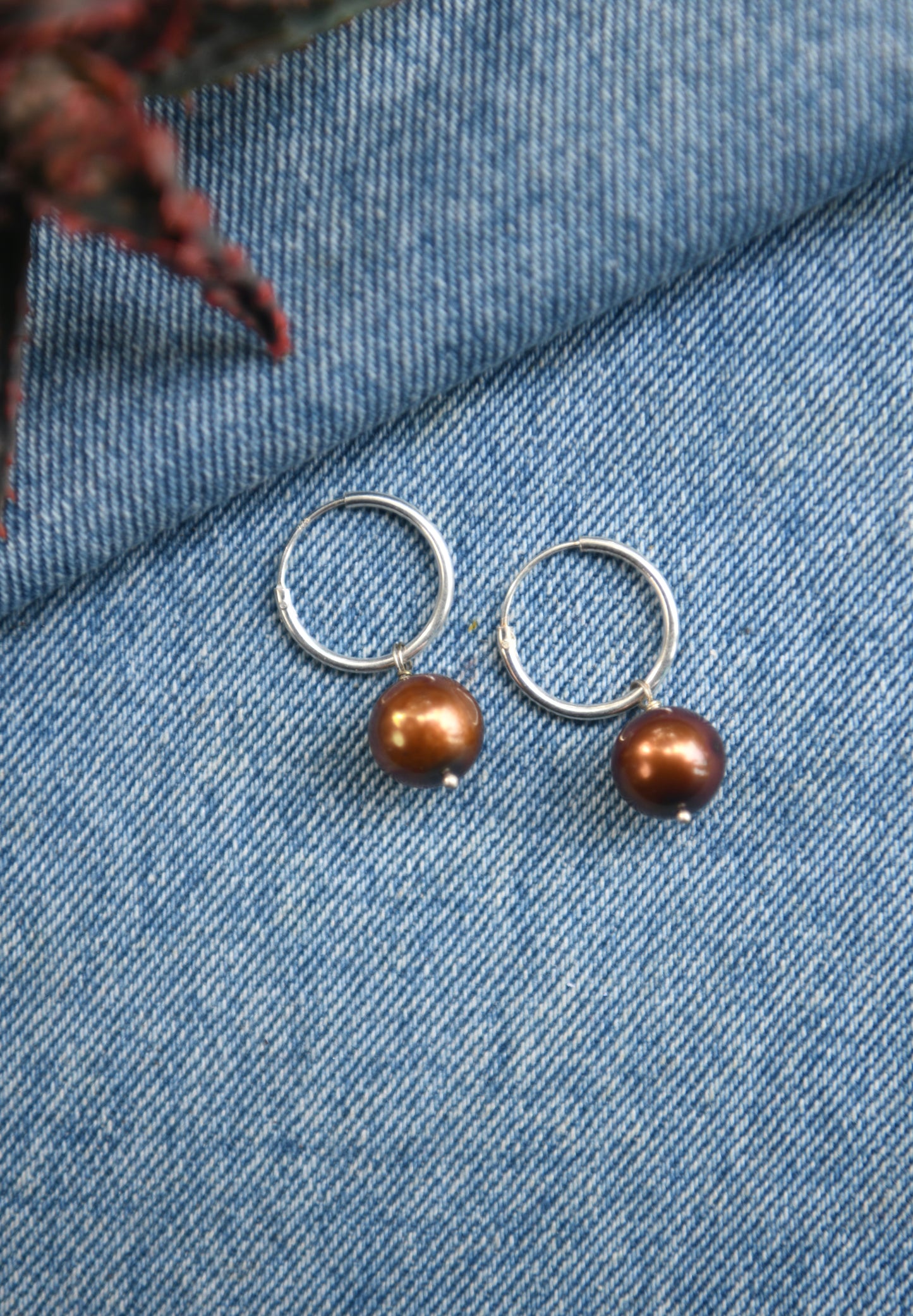 Tranquil Teardrops Pearl Hoops