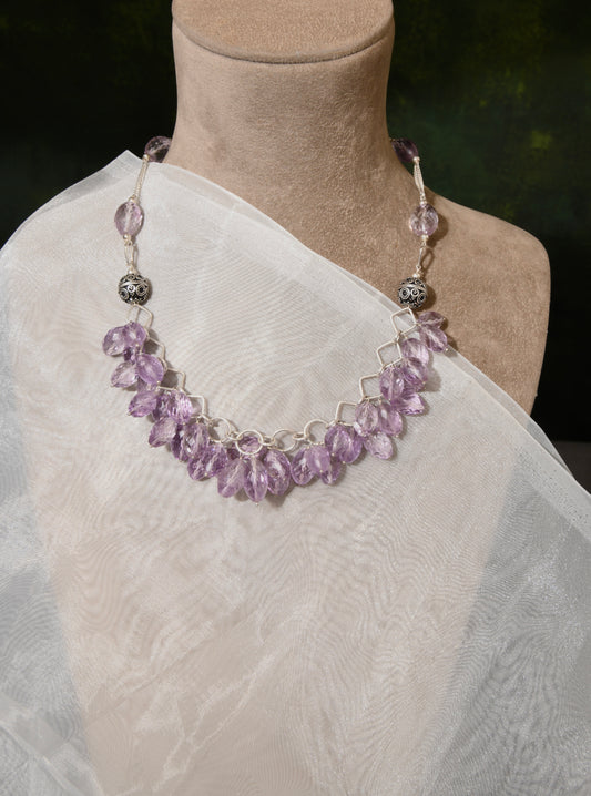 Lilac Lustre Amethyst Silver Necklace