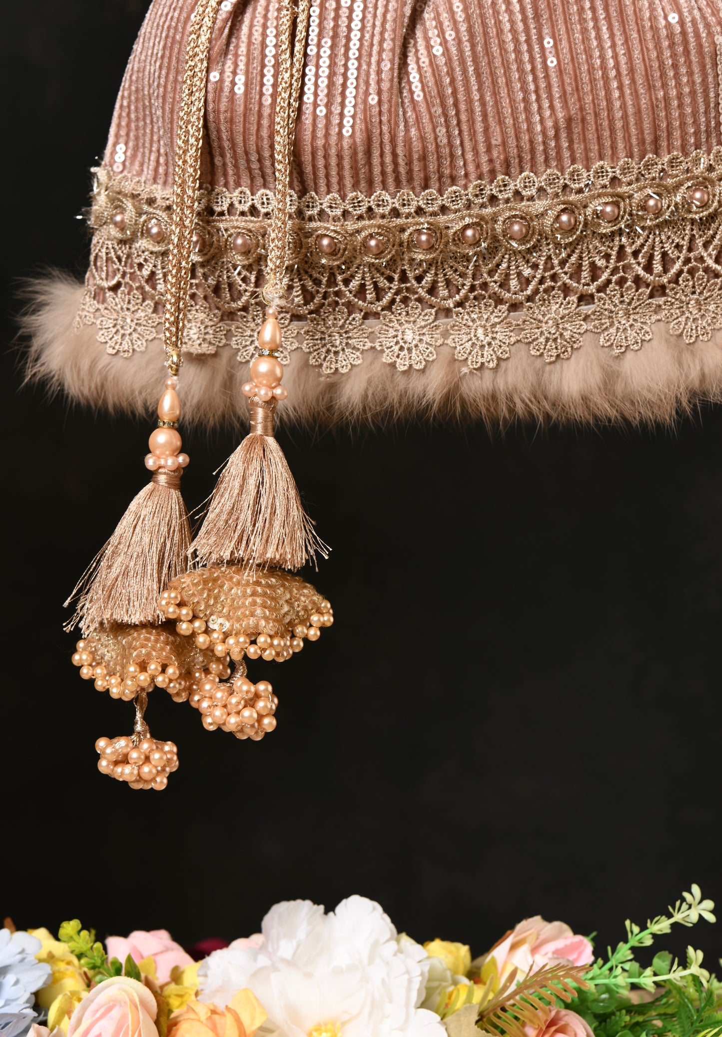 Pink Velvety Vista Potli