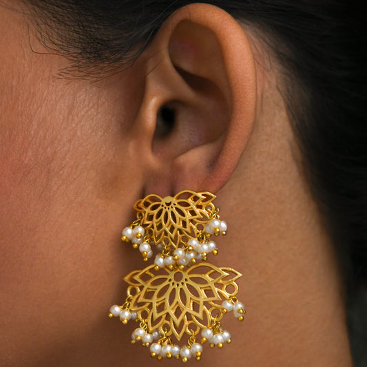 Lotus Mist Duet Earrings