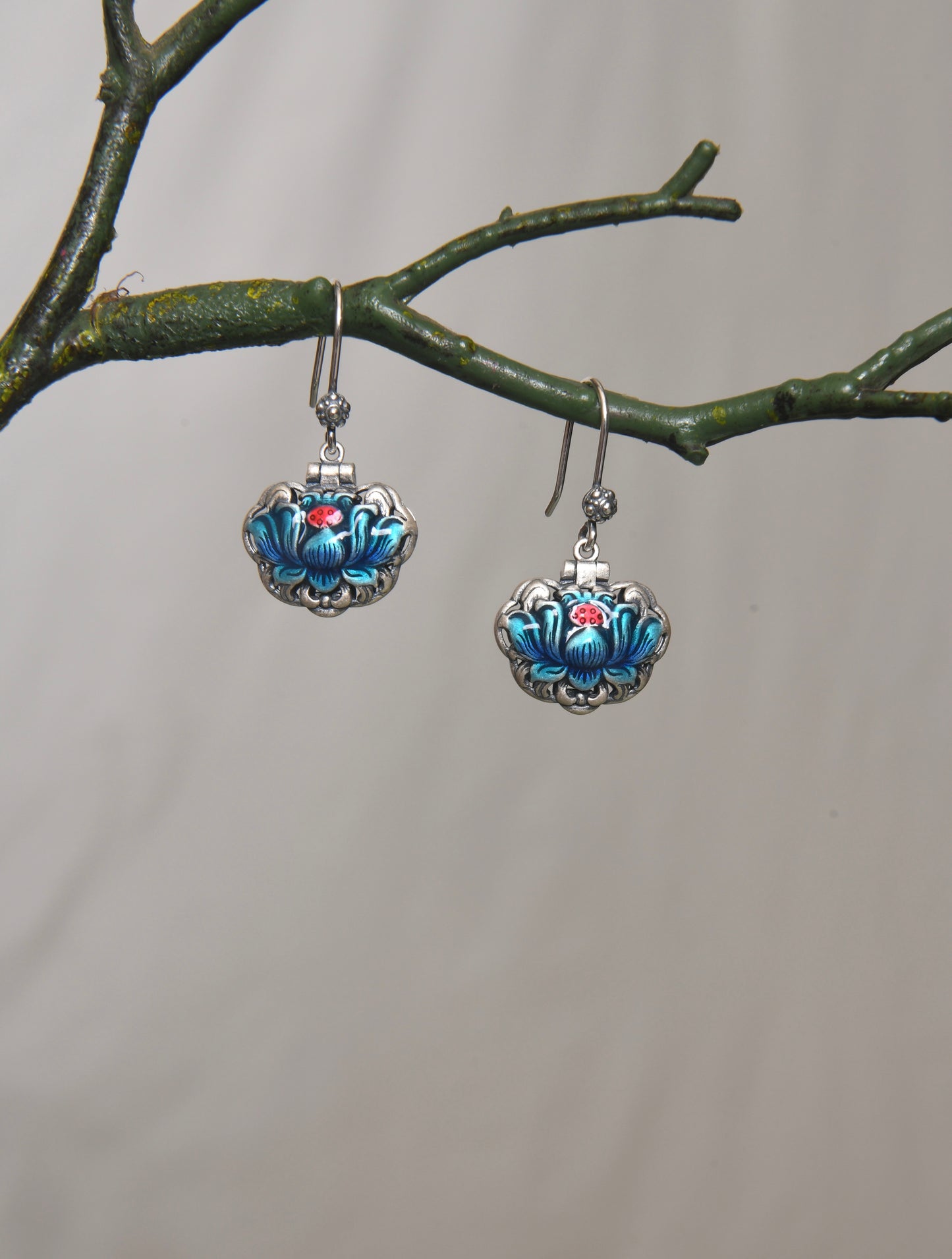 Sacred Blue Padma Earrings