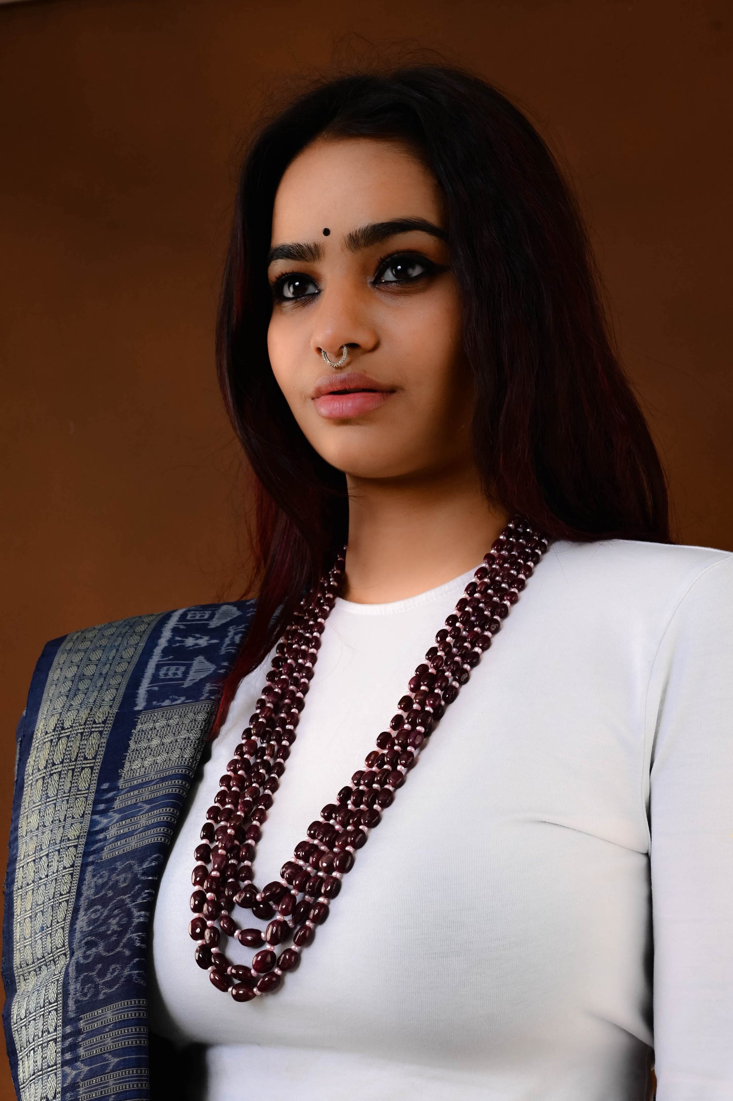 Ruby Pearl Multi Layered Necklace
