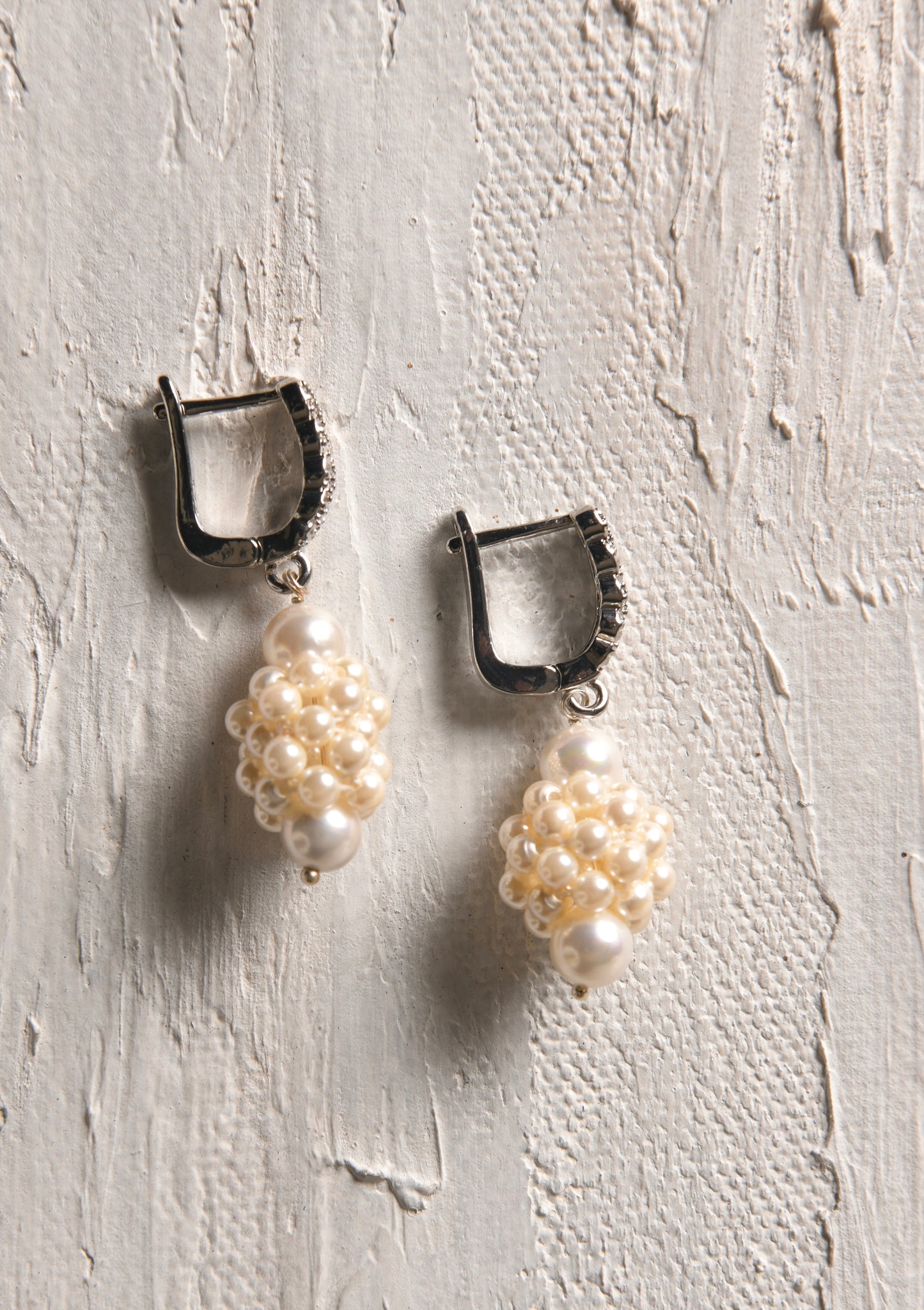 Woven Pearl Drops (Silver)