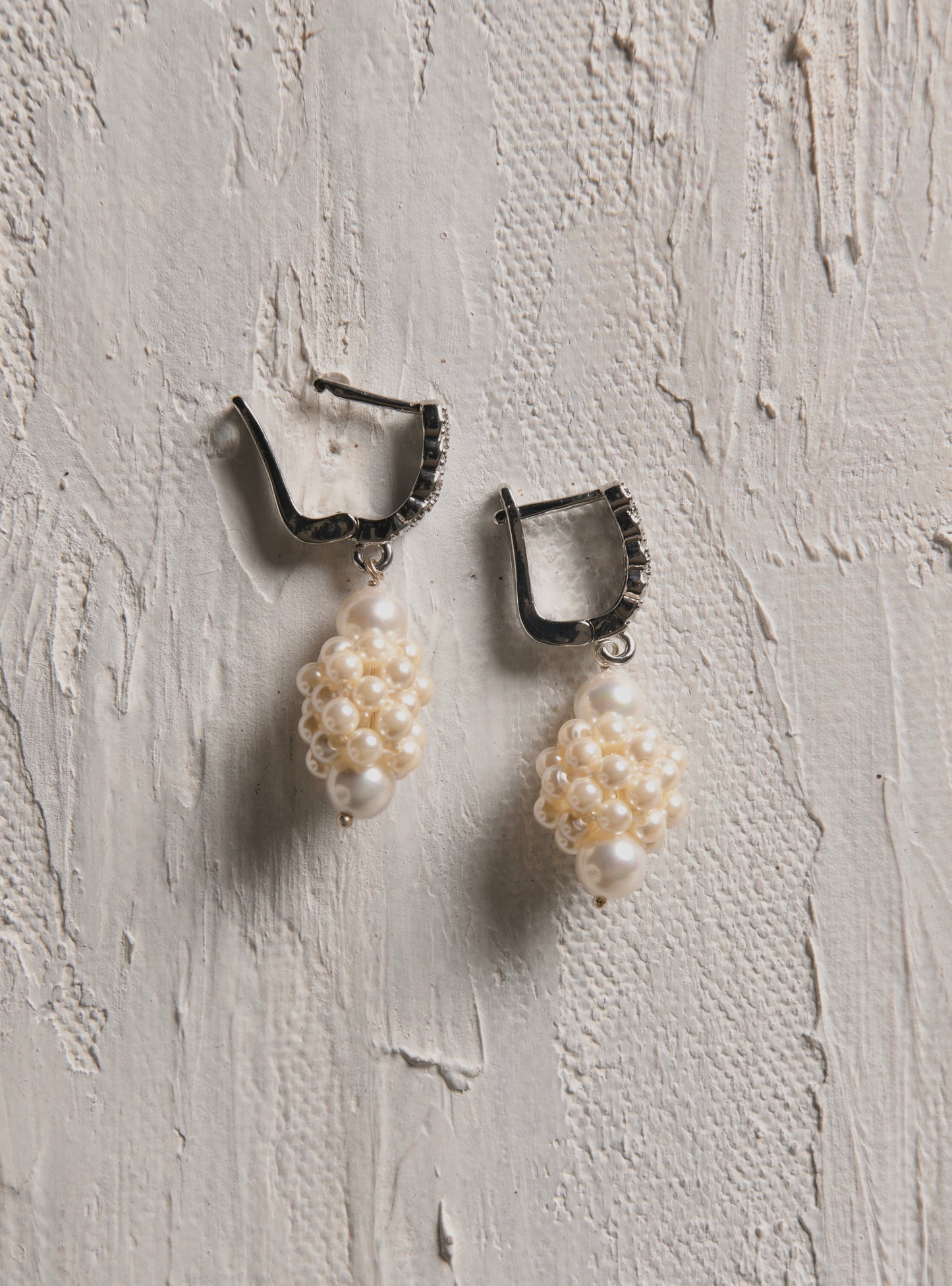 Woven Pearl Drops (Silver)