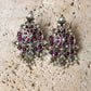 Silver Ruby Temple Studs