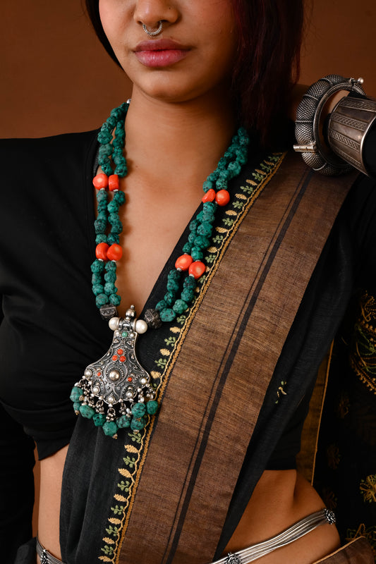 Nomadic Silver Turquoise Necklace