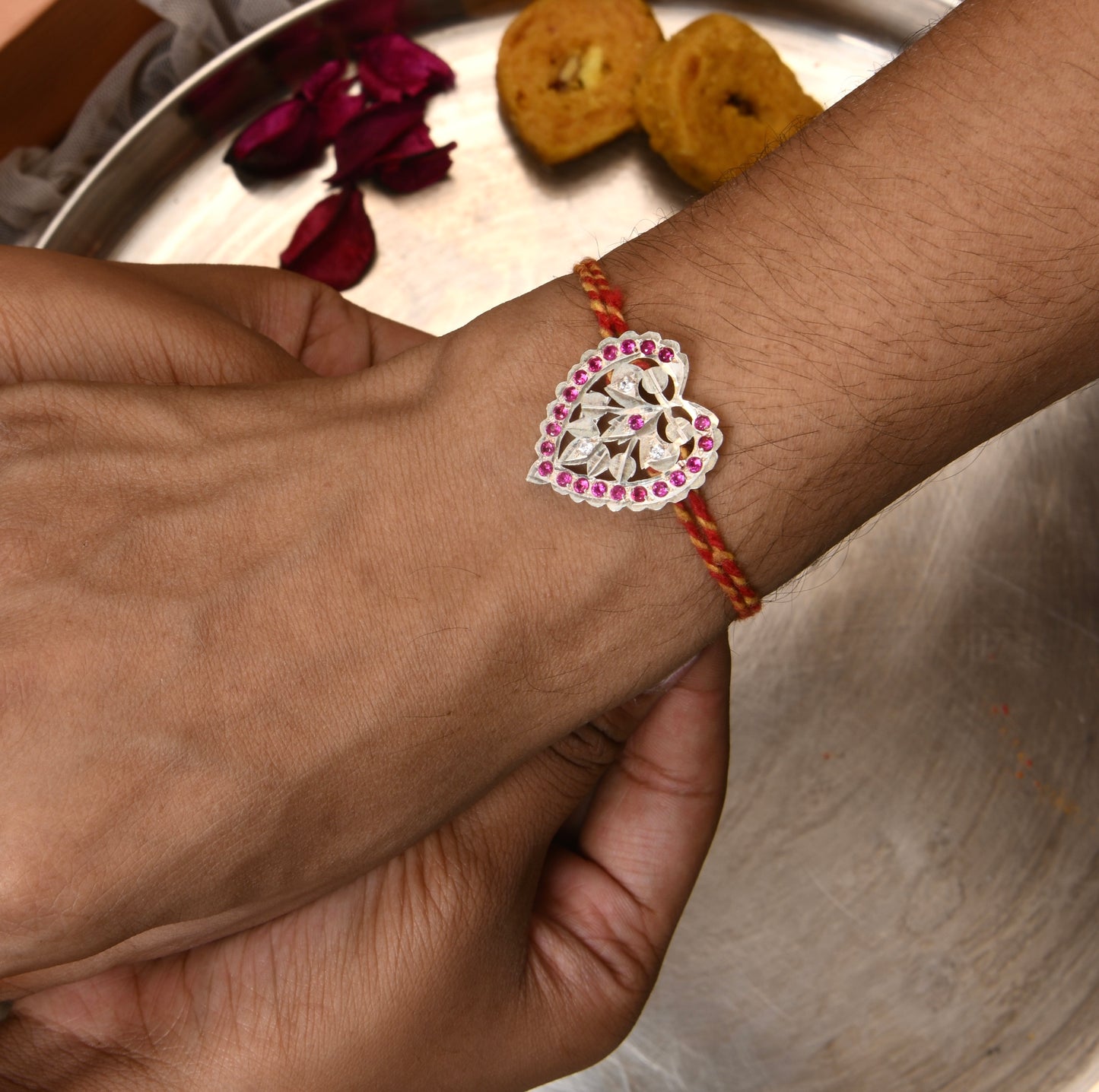 Paan Silver Rakhi