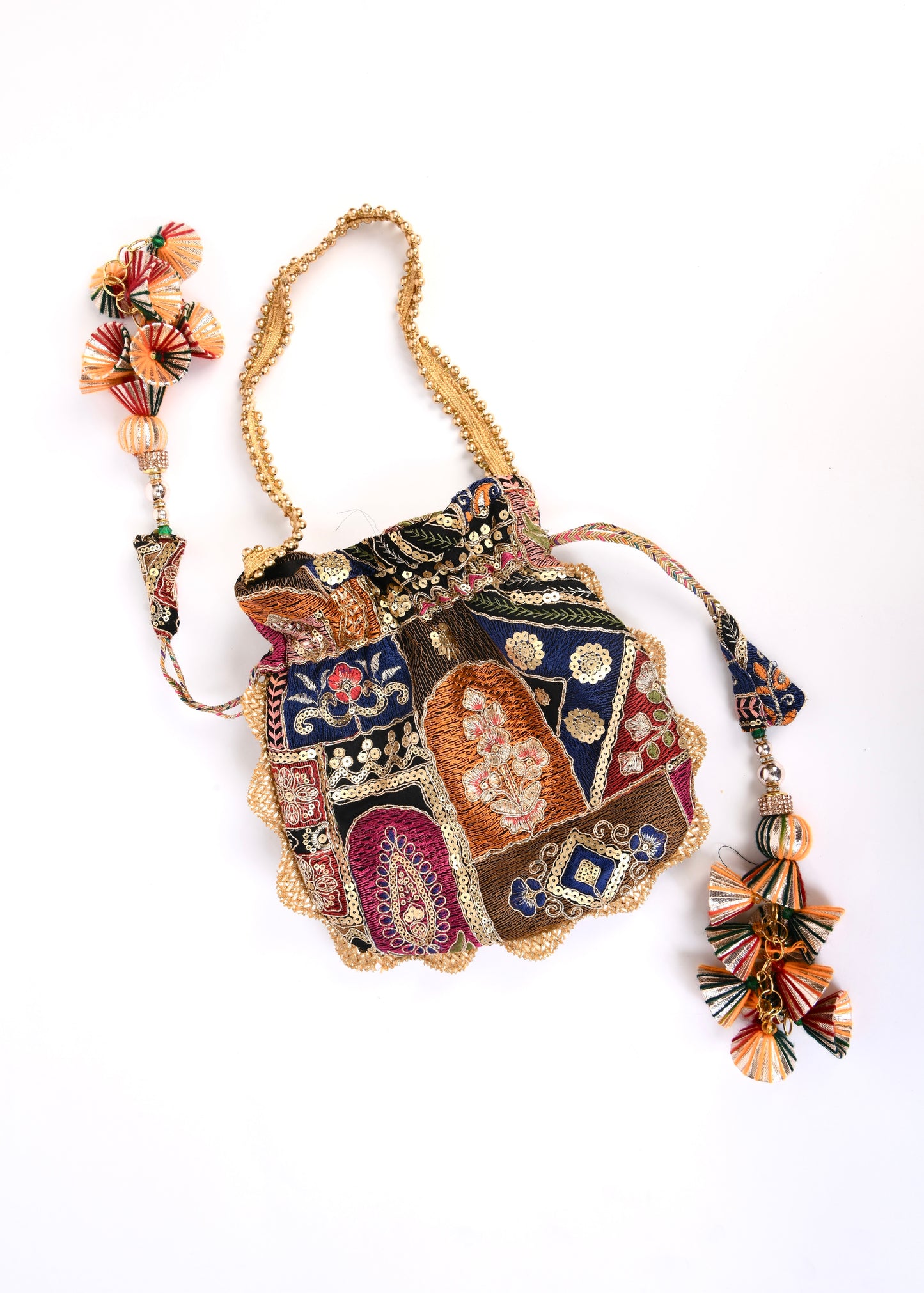 Black Sequinned Potli Bag