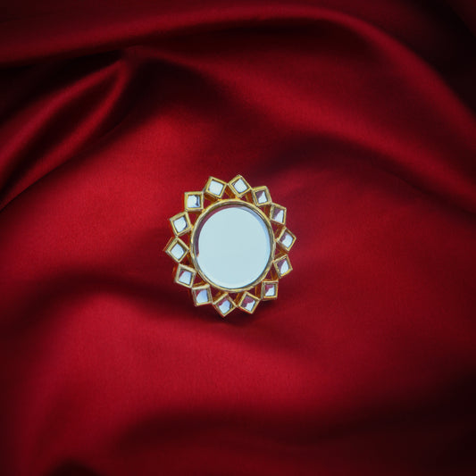 Round Arsi Wedding Kundan Ring