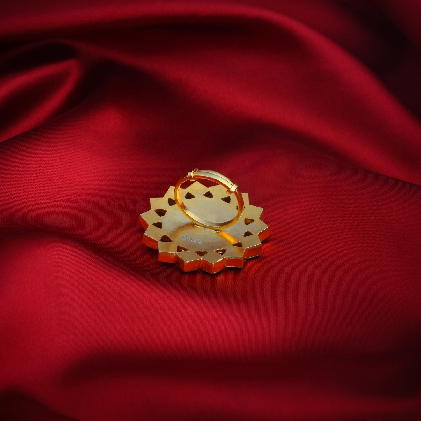 Round Arsi Wedding Kundan Ring