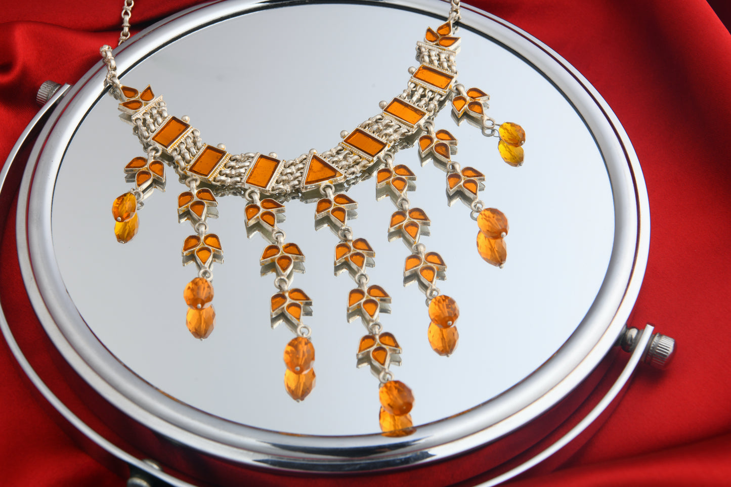 The Sunny Yellow Glass Necklace Set