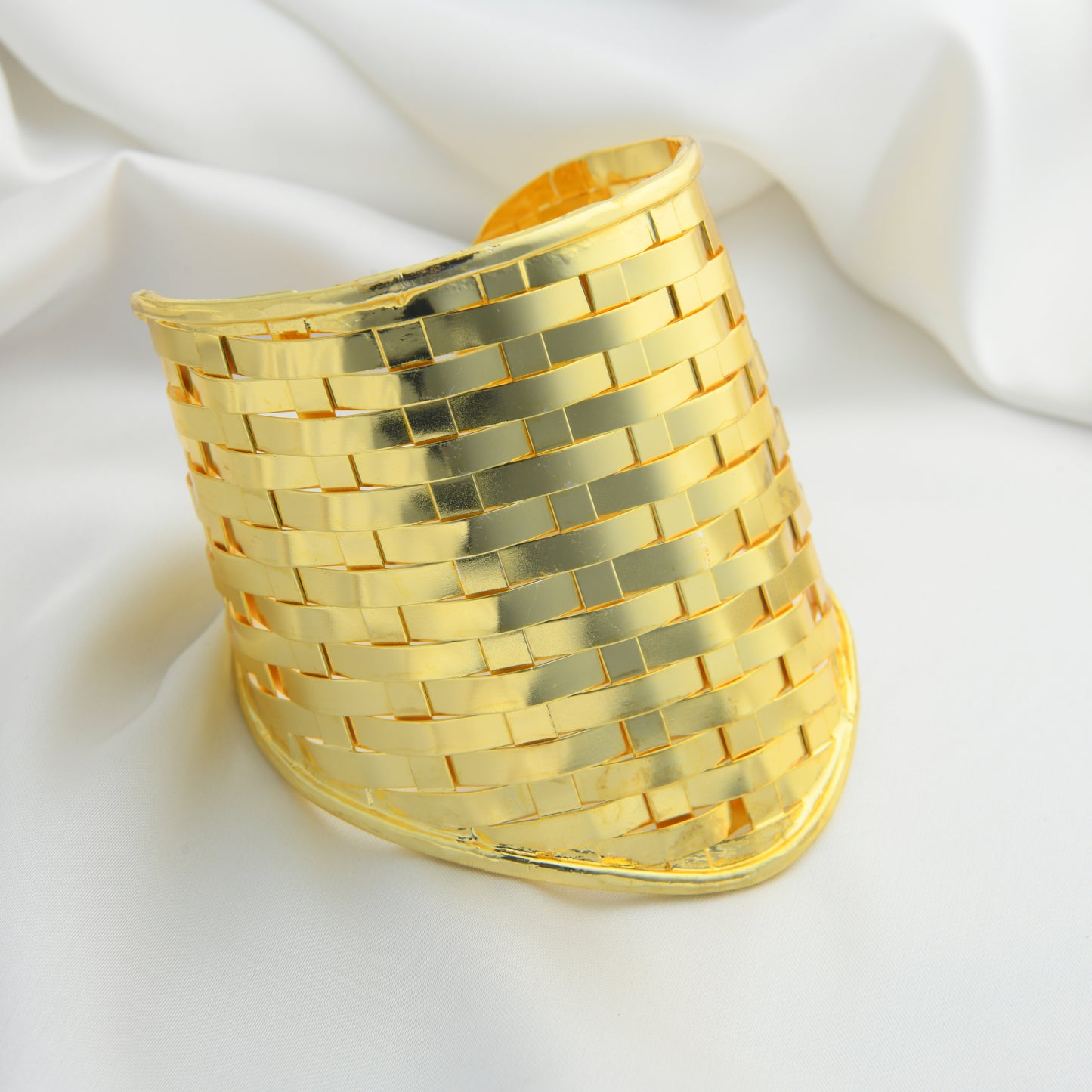 Golden Weave Cuff Bracelet