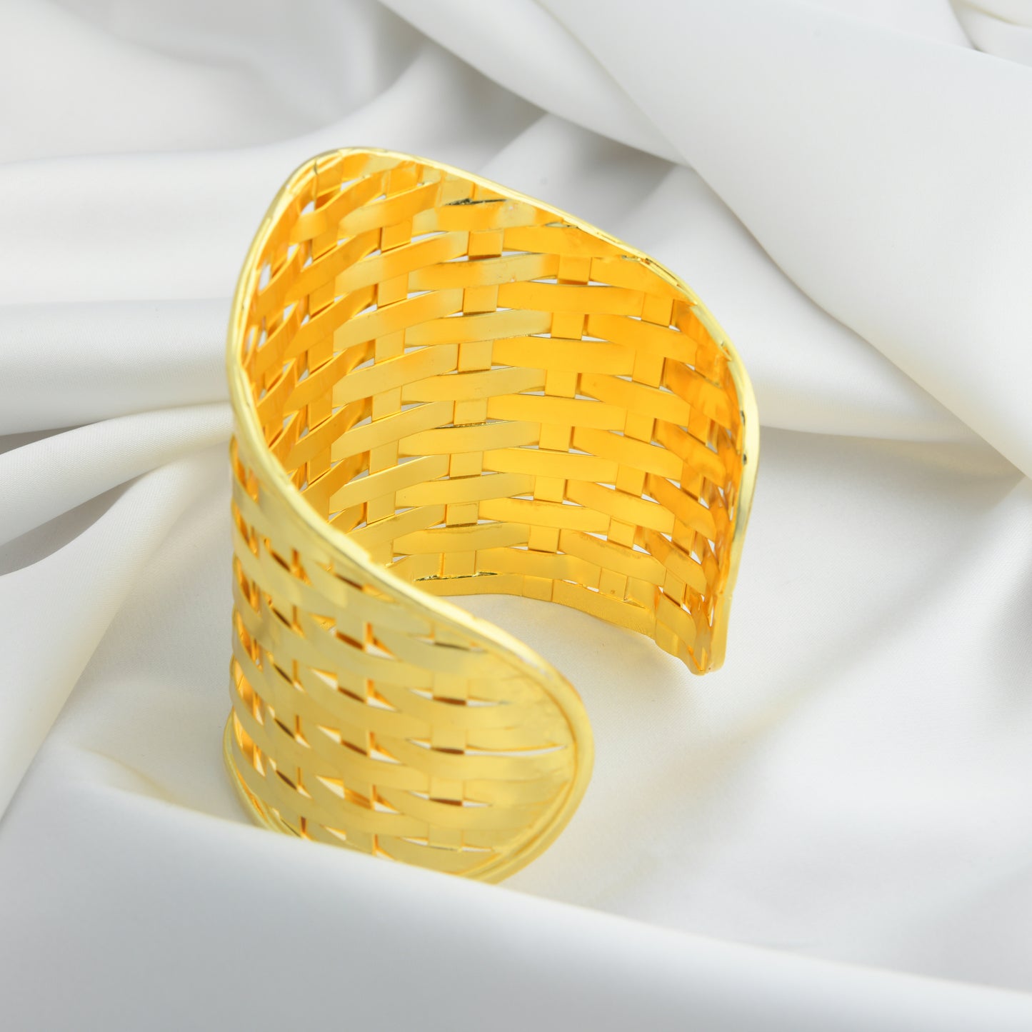 Golden Weave Cuff Bracelet