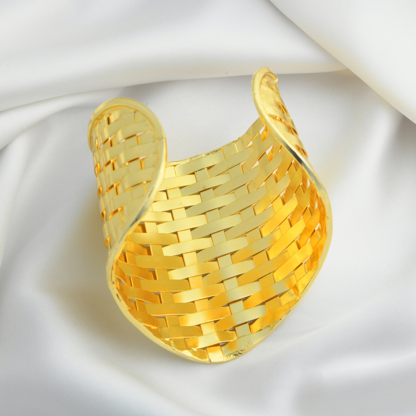 Golden Weave Cuff Bracelet