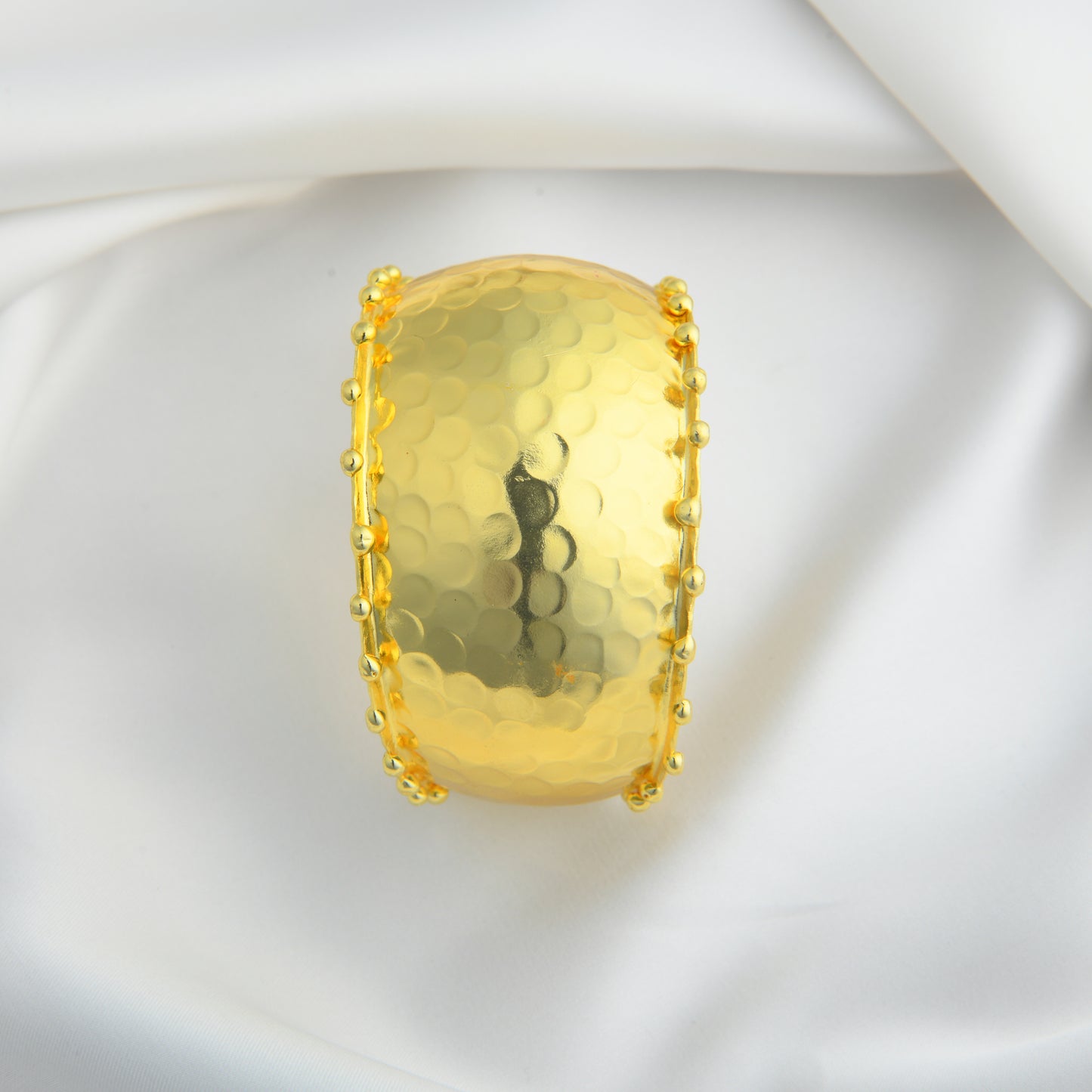 Hammered Gold Plated Brass Bracelet