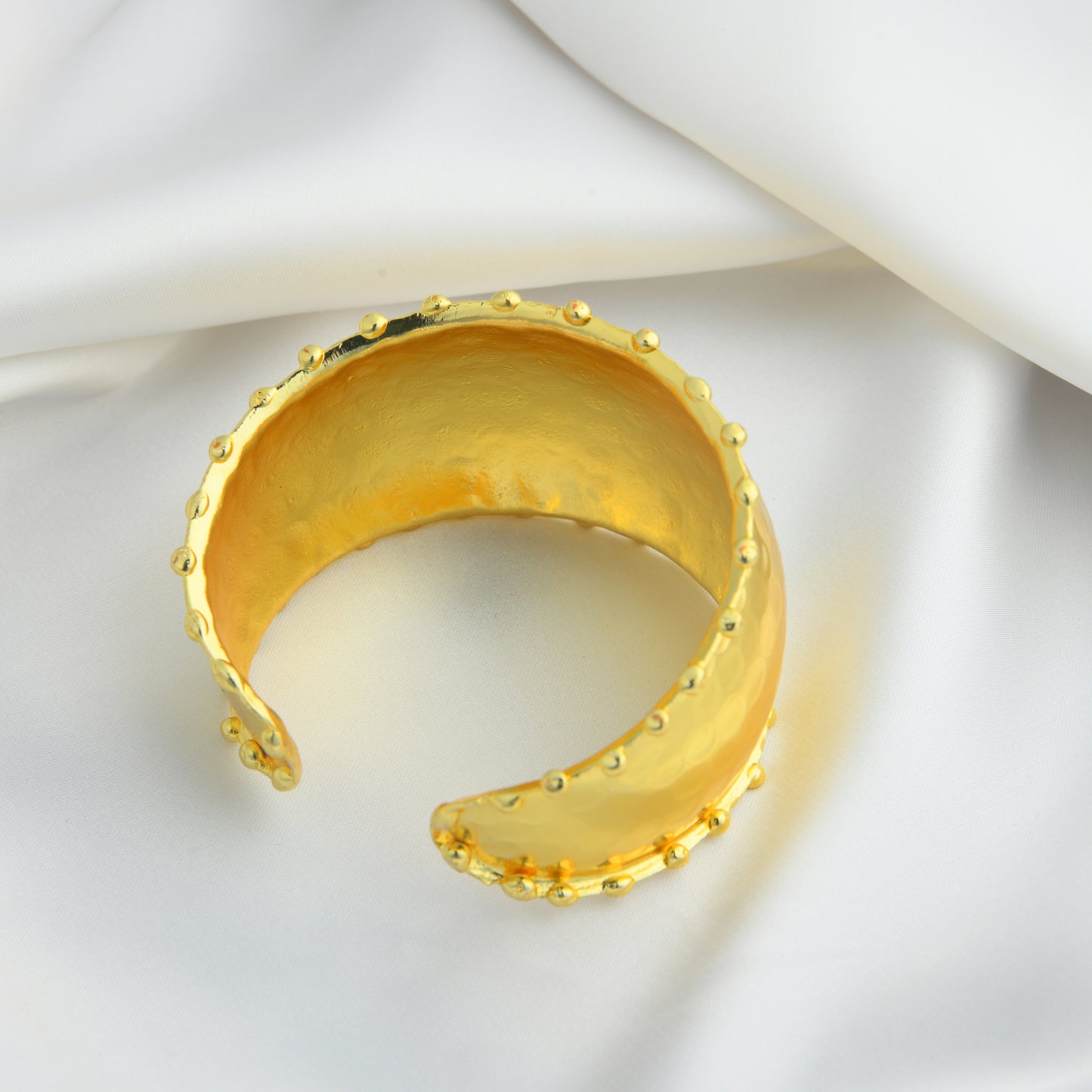 Hammered Gold Plated Brass Bracelet