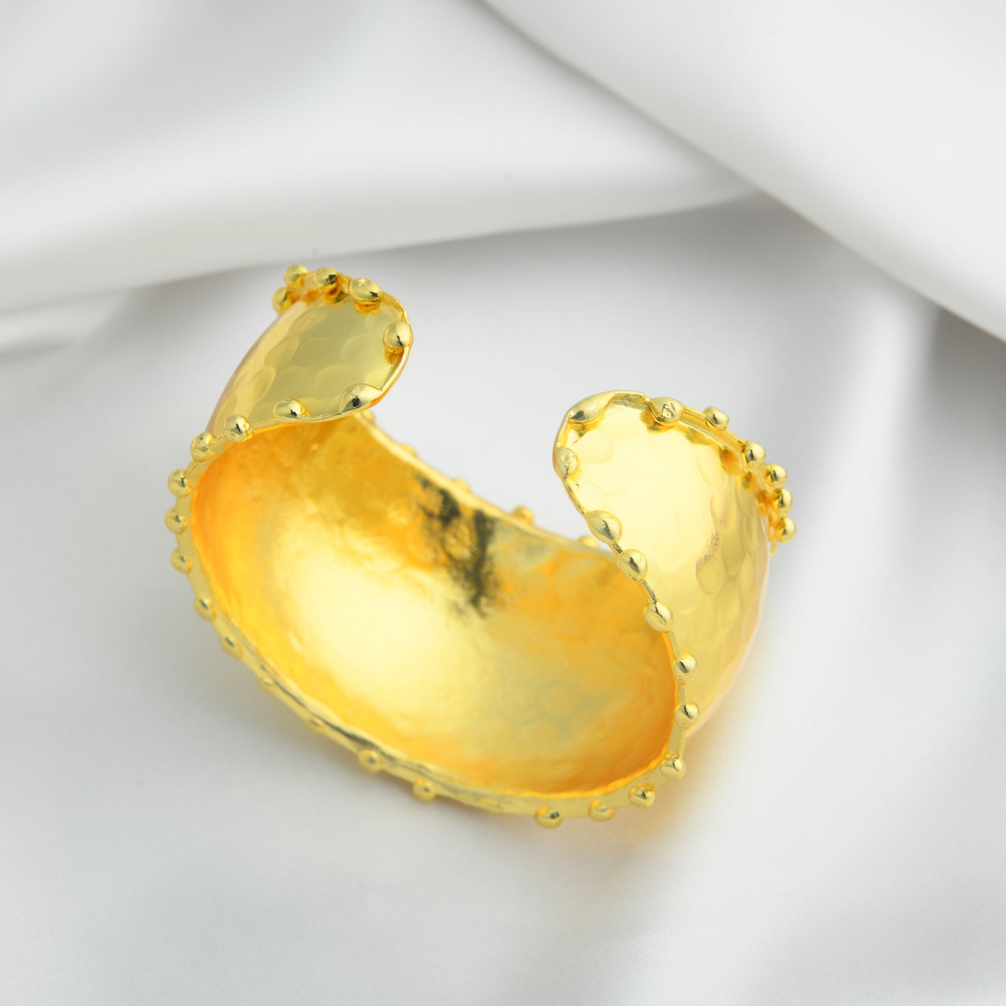Hammered Gold Plated Brass Bracelet