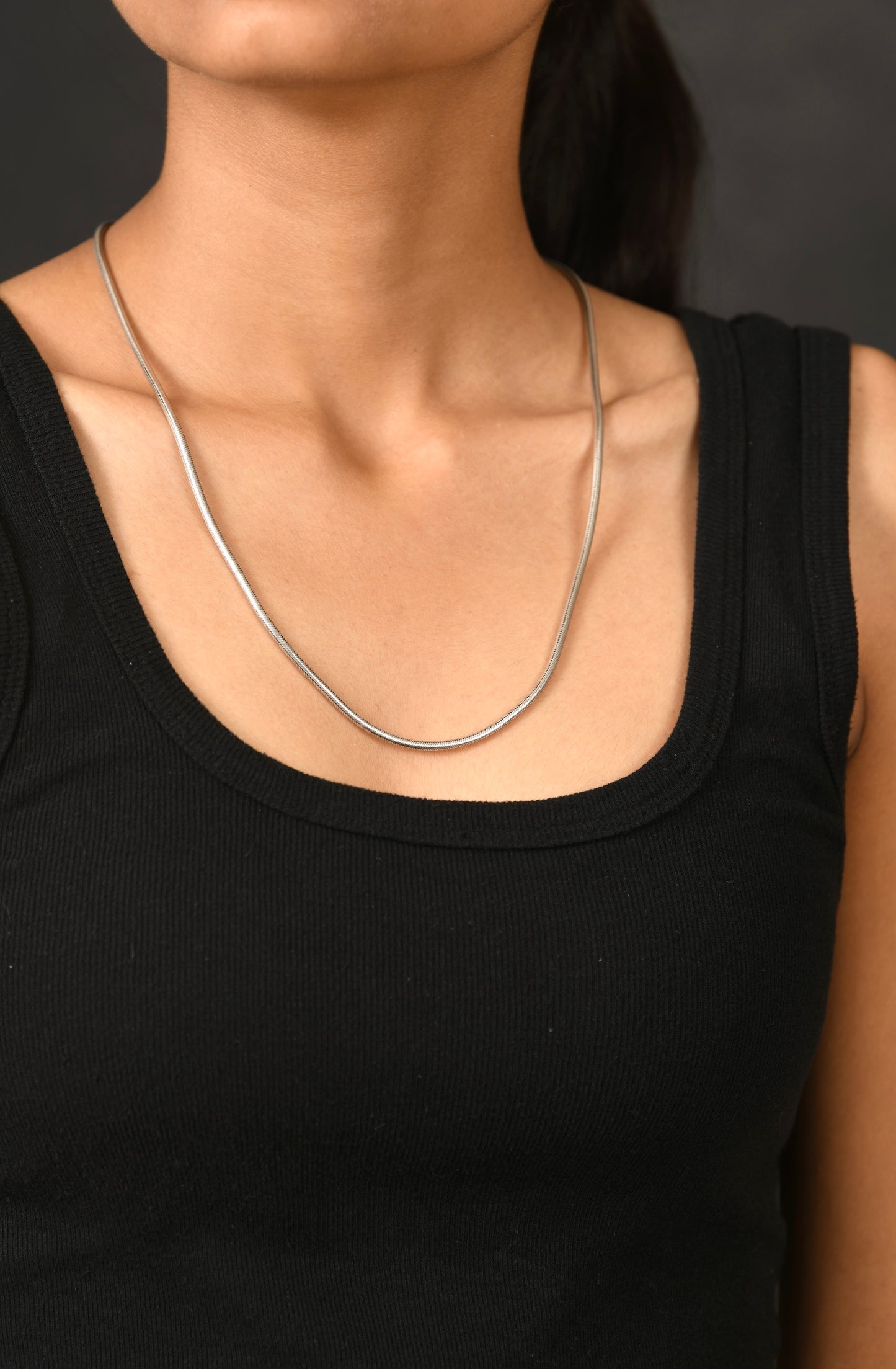 Silver Rope Plain Chain (22 inches)