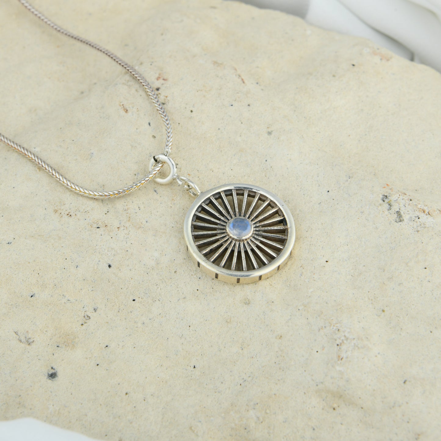 Time Wheel Pendant With Moonstone