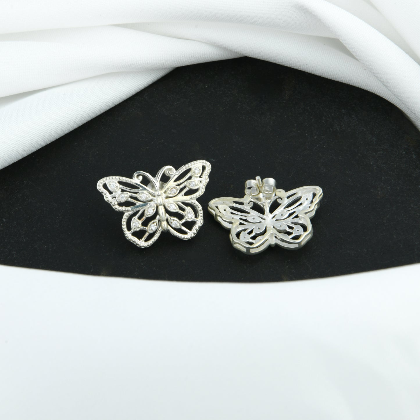 Beautiful Wings Silver Butterfly Set