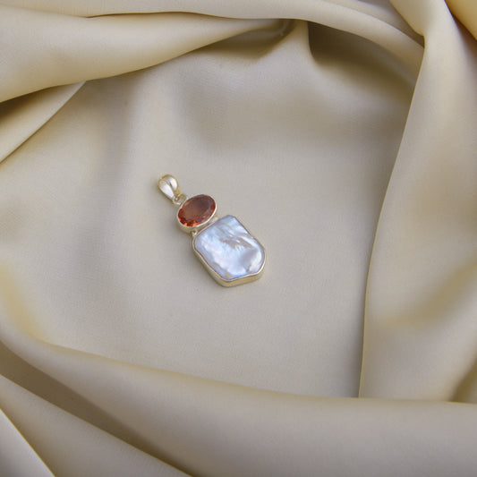 Baroque Pearl Citrine Pendant