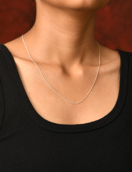 Charming Silver Plain Chain