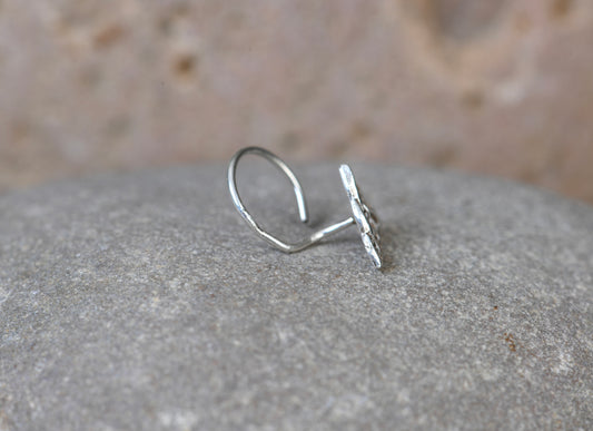 Celtic Triangle Silver Nose Pin