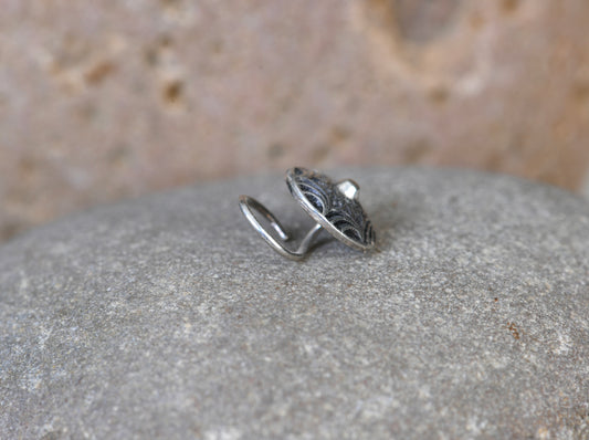Rangoli Silver Nose Pin