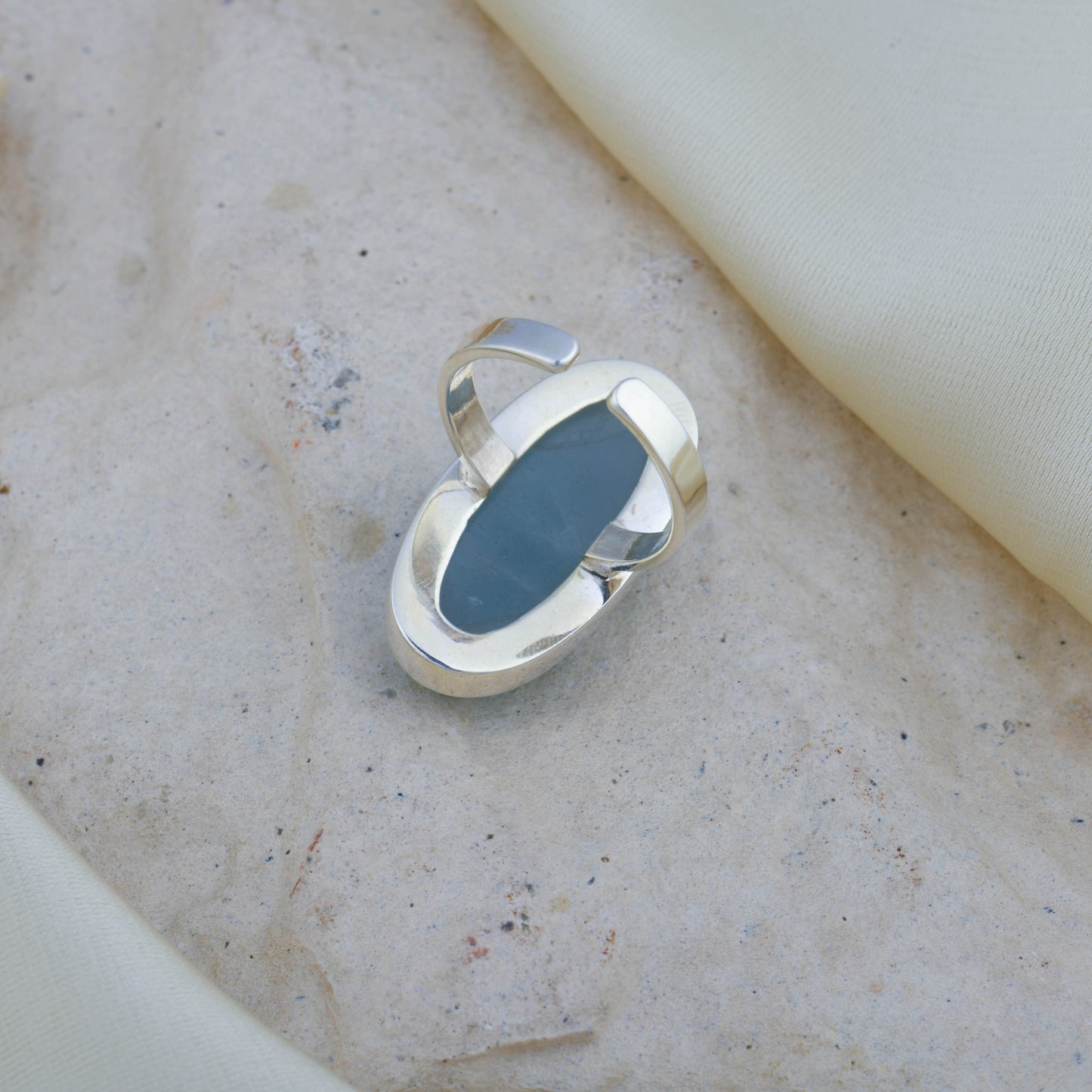 Ocean Mist Natural Aquamarine Oval Silver Pendant