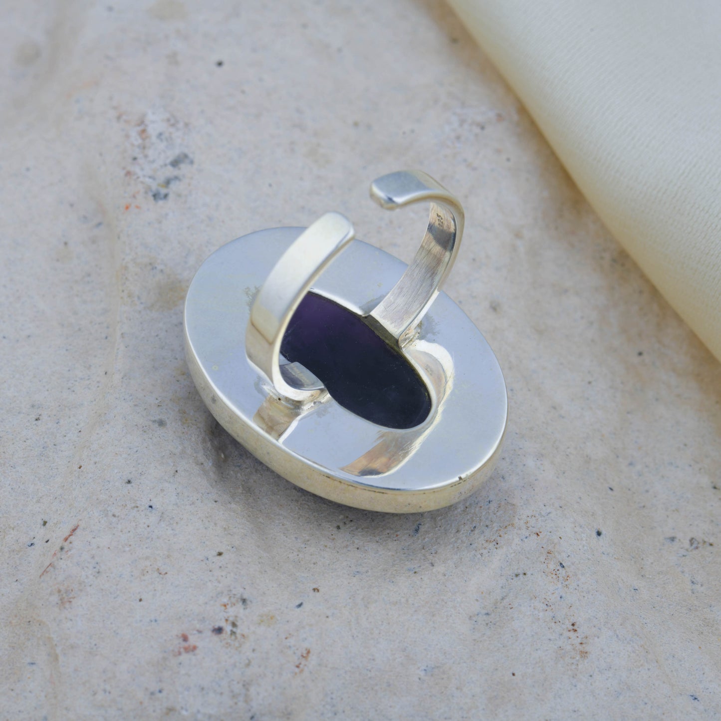 Eternal Amethyst Oval Silver Ring