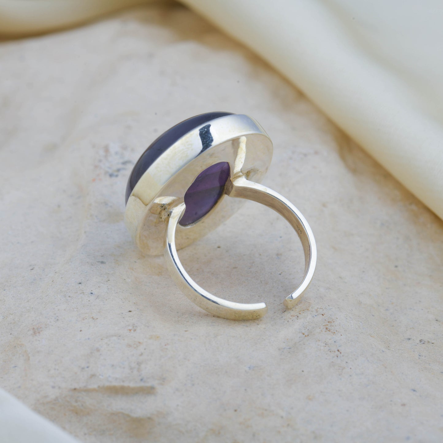 Eternal Amethyst Oval Silver Ring