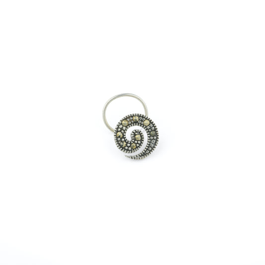 Infinity Marcasite Silver Nose Pin