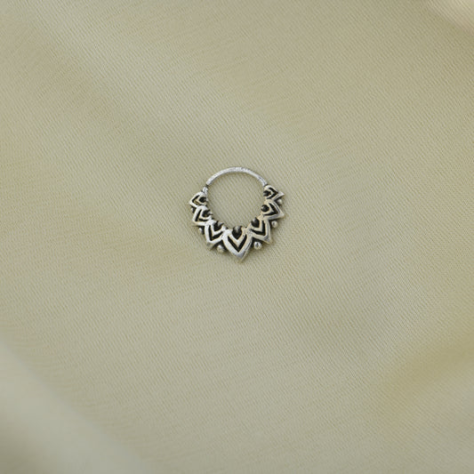 Lotus Silver Nose Ring