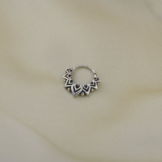 Lotus Silver Nose Ring