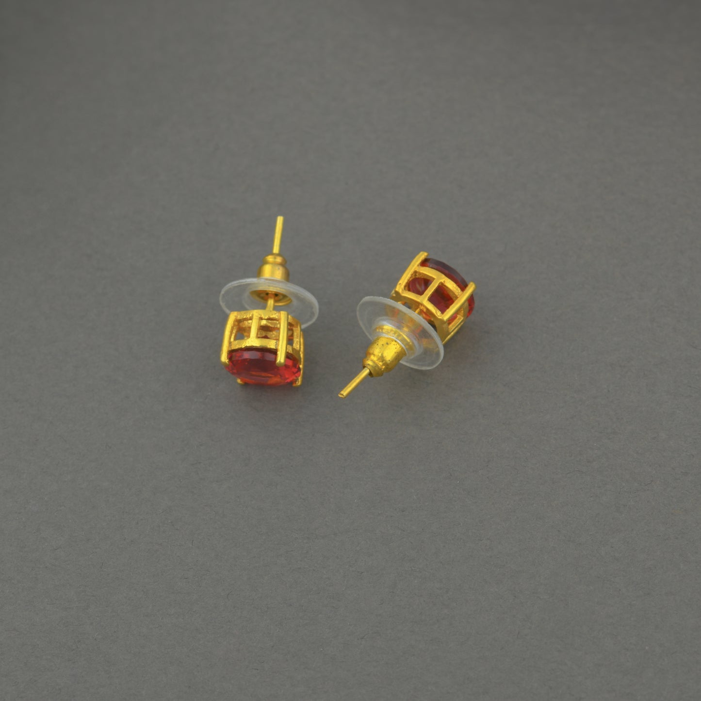 Red Wine Ruby Studs