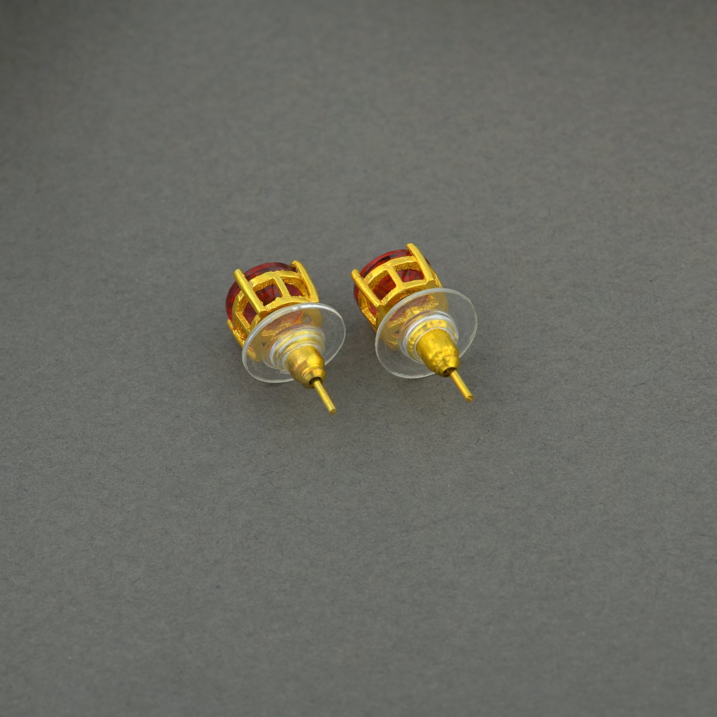 Red Wine Ruby Studs