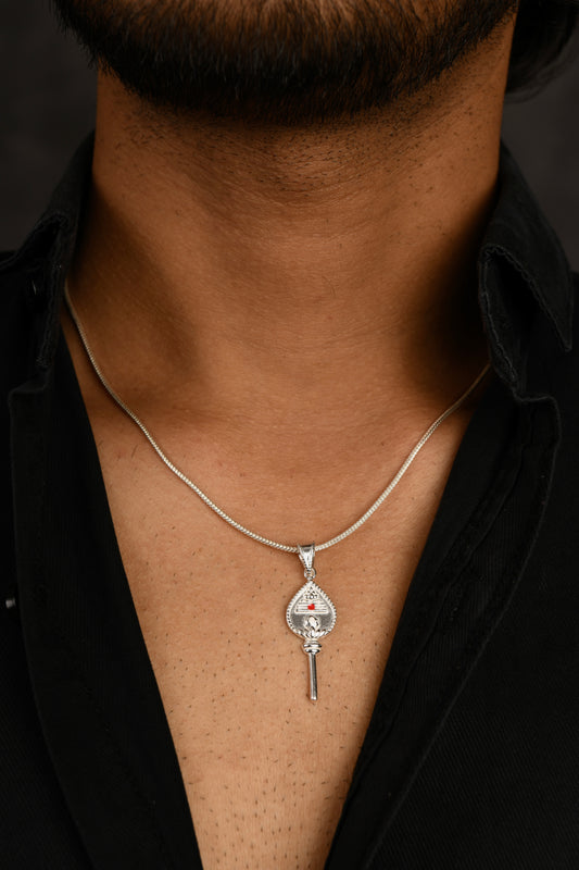 "Ekasha Mace" Silver Shiva Pendant
