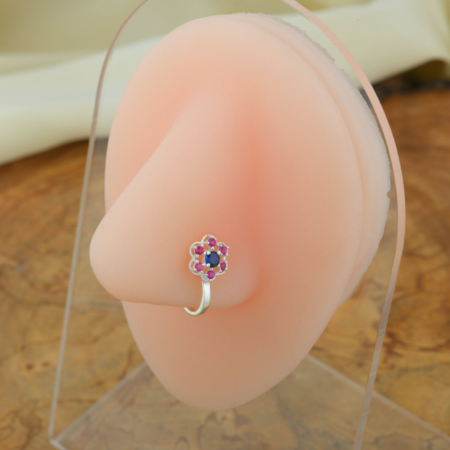 Madhu Malti Silver Clip On Nose Pin
