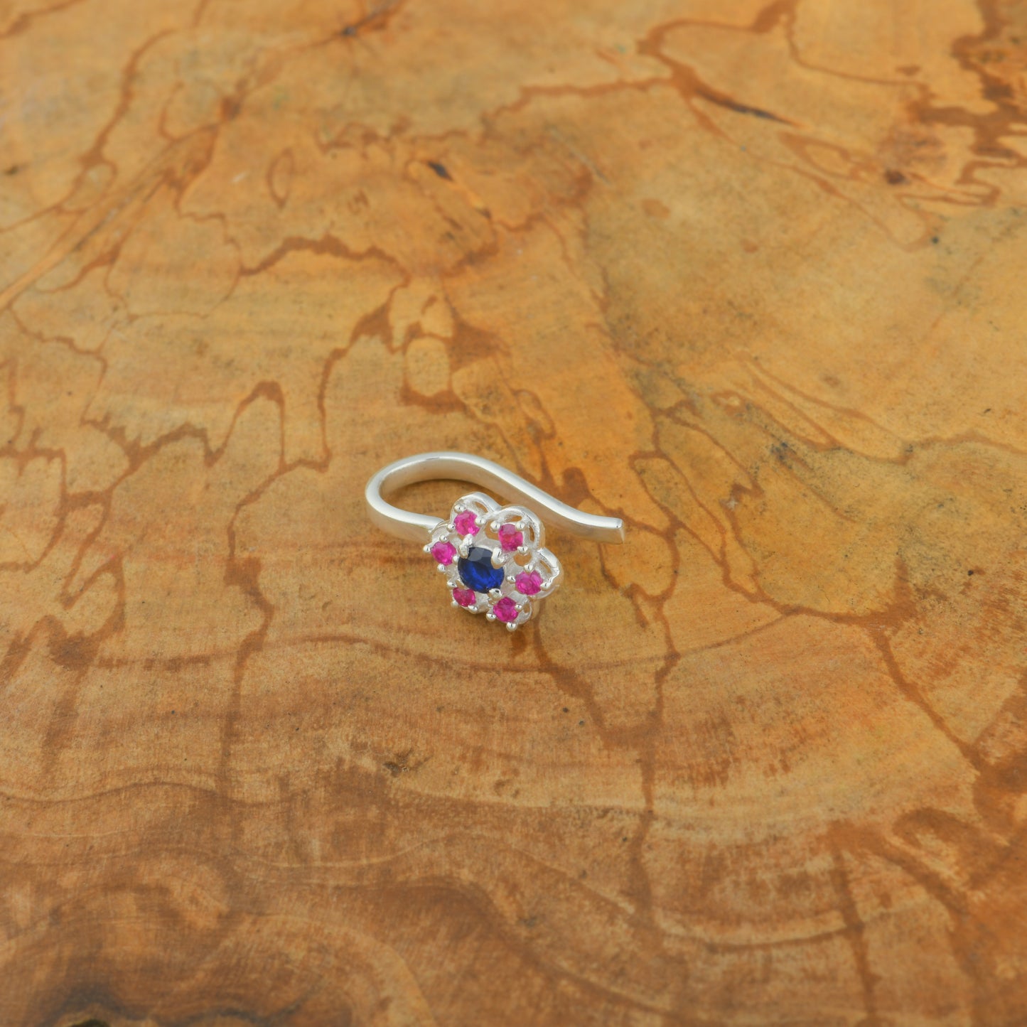 Madhu Malti Silver Clip On Nose Pin