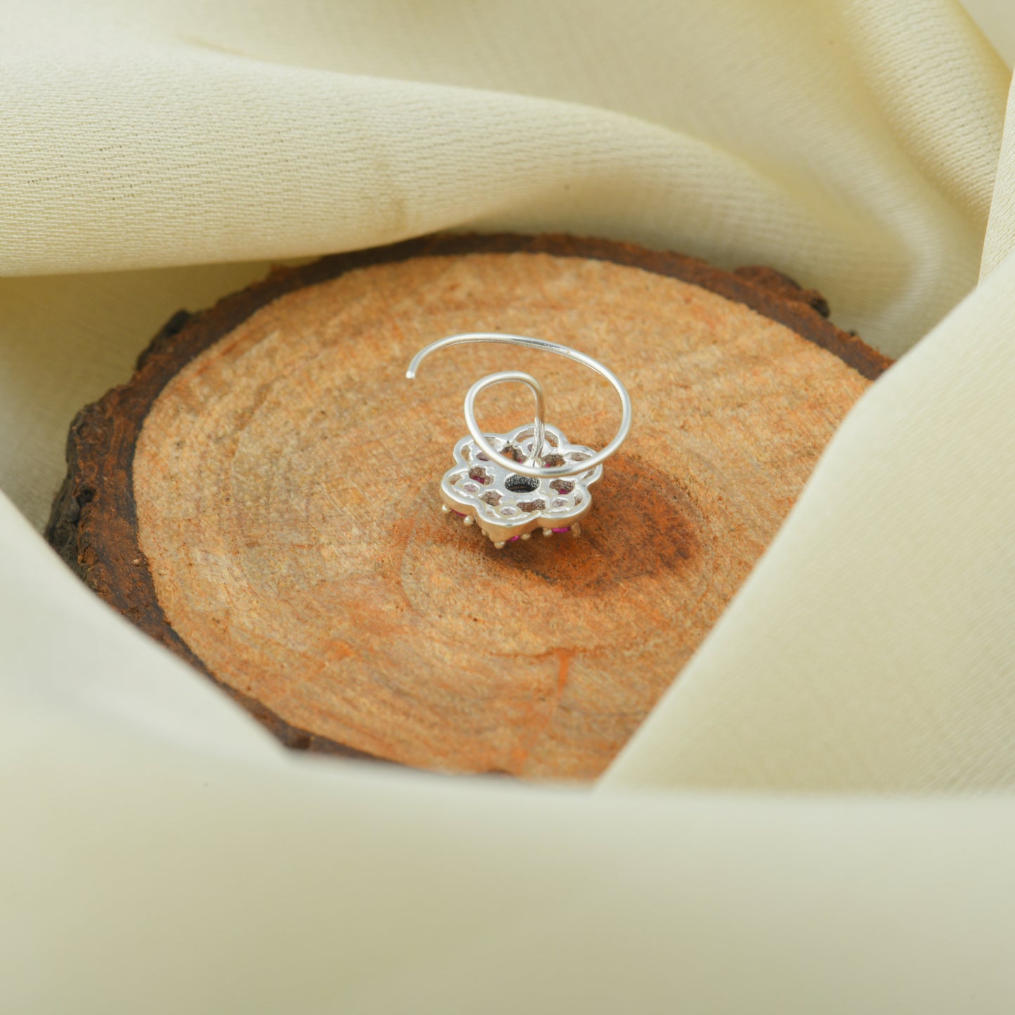 Madhu Malti Silver Nose Pin