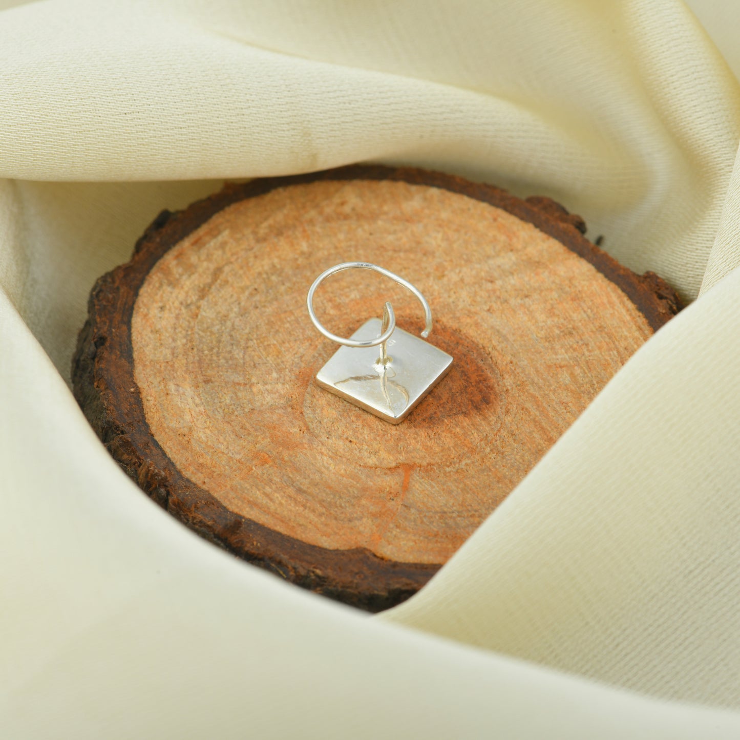 Checkmate Charm Silver Nose Pin