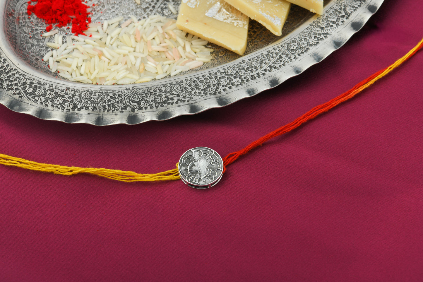 Little Ganesha Silver Rakhi