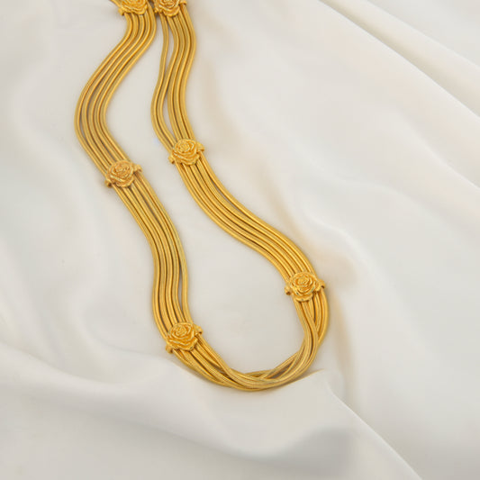 Five Layered Rose Gold Plated Silver Waistband