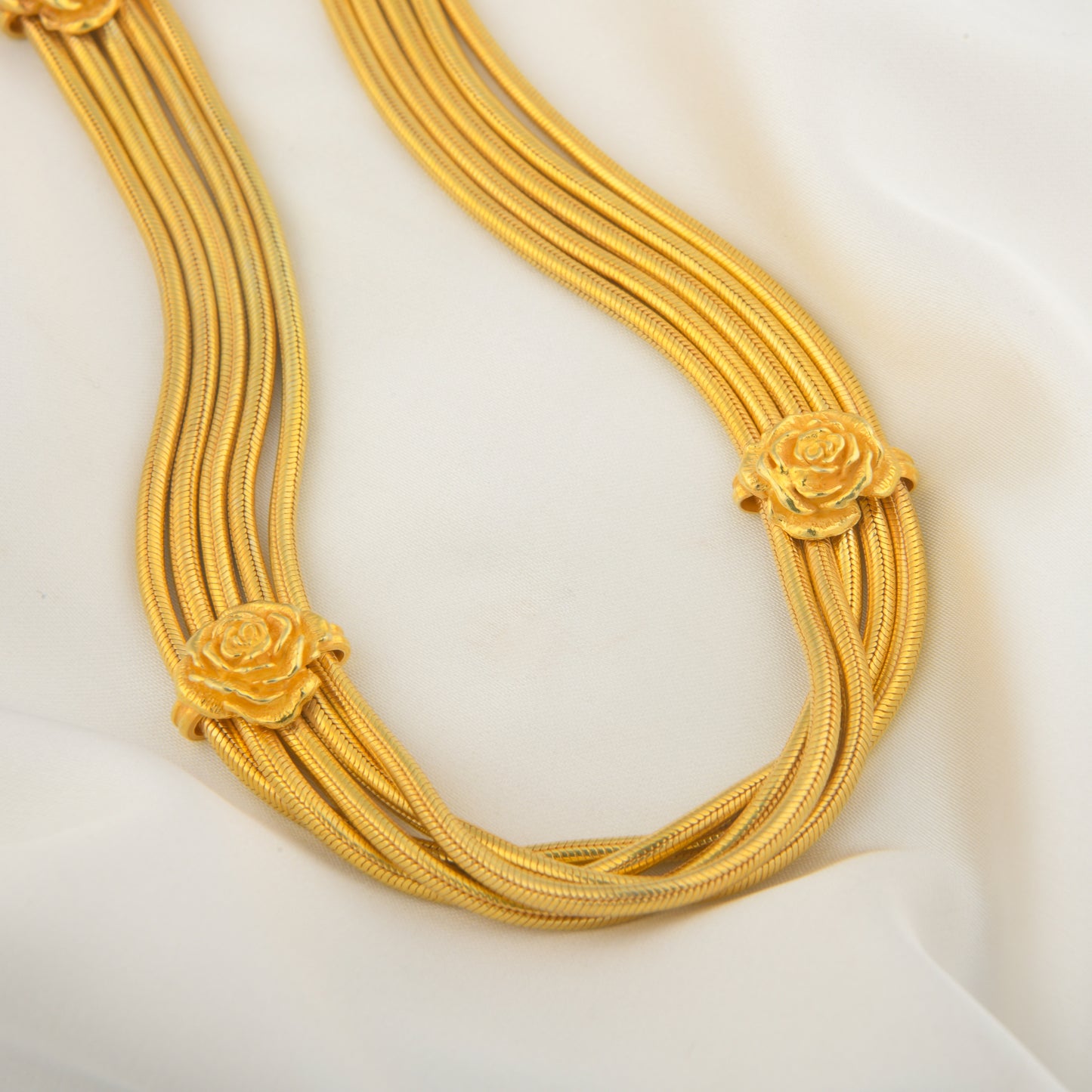 Five Layered Rose Gold Plated Silver Waistband