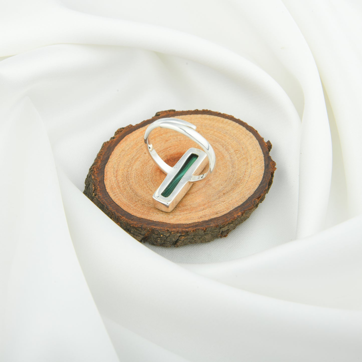 Malachite Delicate Adjustable Ring