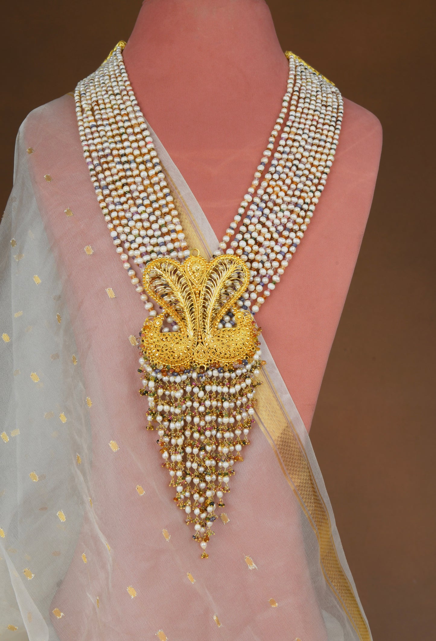 Vasundhara Multilayered Gold Plated Silver Necklace