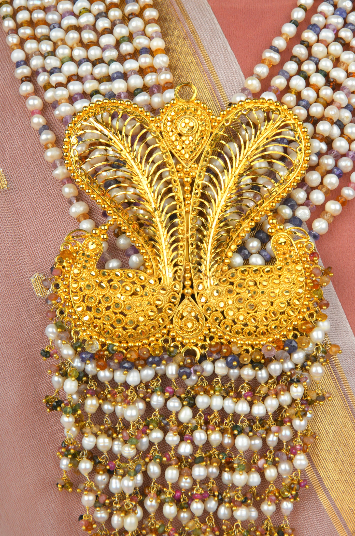 Vasundhara Multilayered Gold Plated Silver Necklace