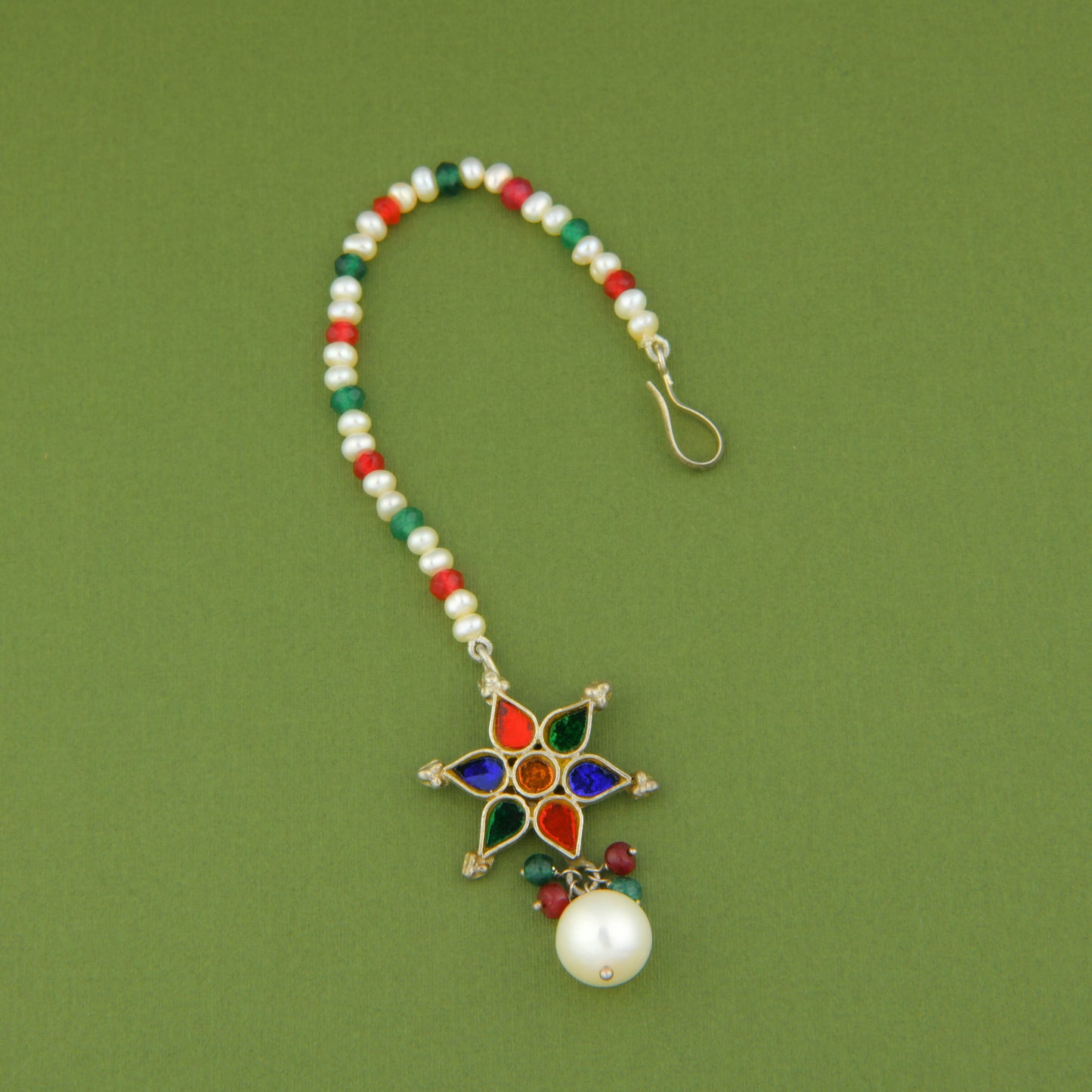Madhu Chandrika "Colours Of Desert" Silver Maang Tikka