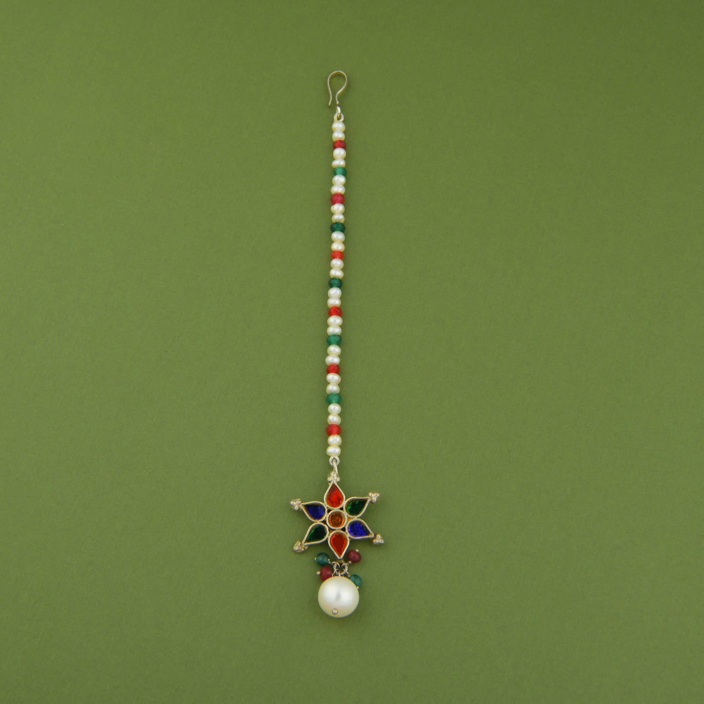 Madhu Chandrika "Colours Of Desert" Silver Maang Tikka