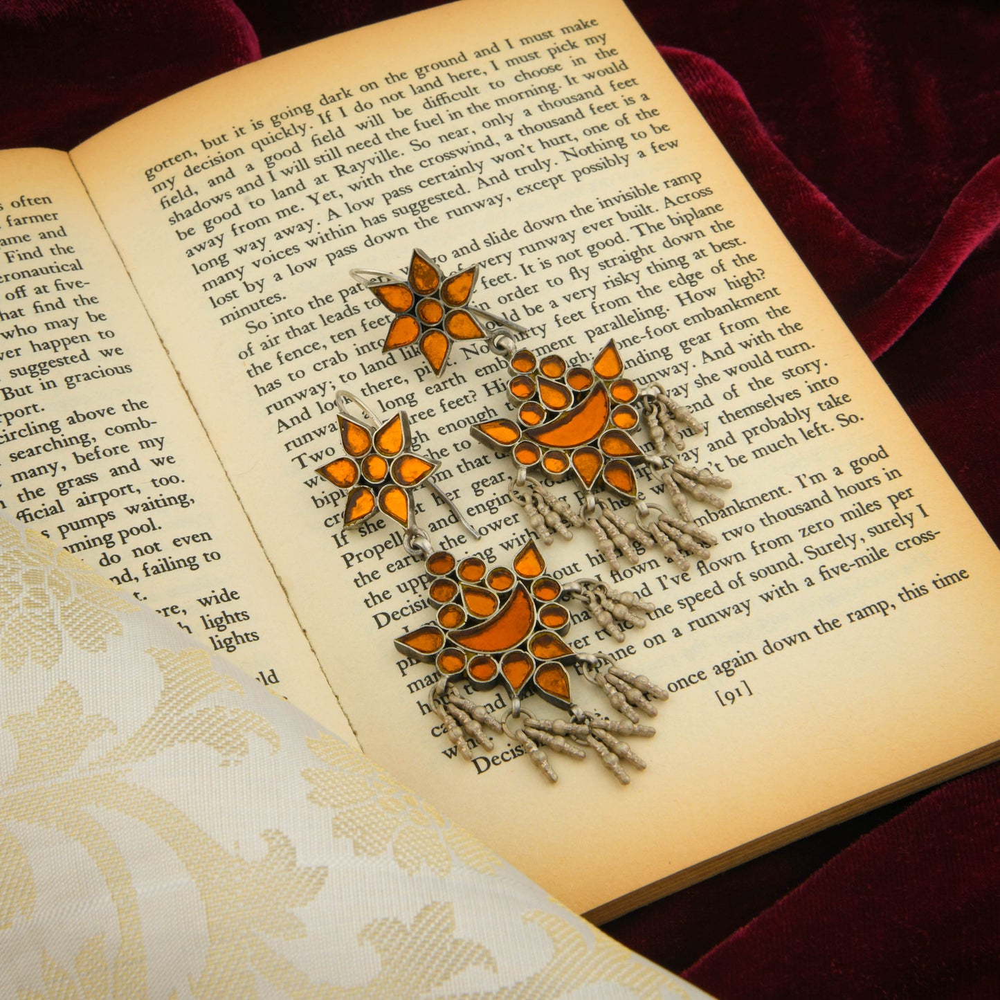 Madhu Chandrika Sun and Sand Silver Earrings